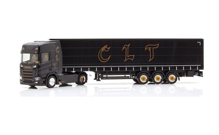 Herpa 945189 Scania CR 20 HD Gardinenplanen-Sattelzug "CLT" (CH) 1/87