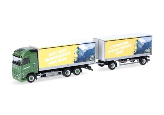 Herpa 957212 Volvo FH GL Planen-Hängerzug Traveco/Elmer Citro (CH) 1/87