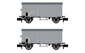 Hobbytrain H23204 Güterwagenset 2-tlg K2 grau SBB, Spur N