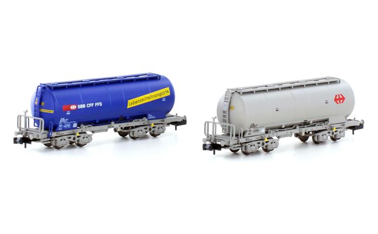 Hobbytrain H23483 SBB Silowagen Uacs Set- 2-tlg., SBB Cargo, Spur N