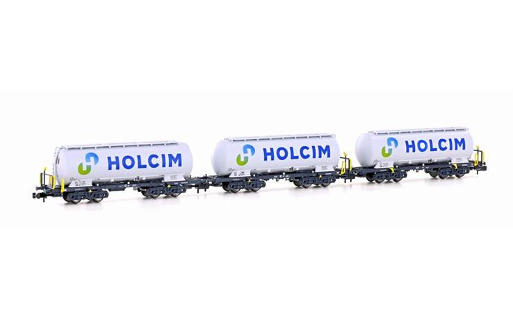Hobbytrain H23492 Zementsilowagen-Set 3-tlg Holcim, Spur N