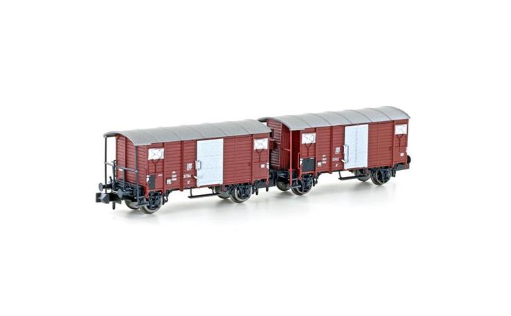 Hobbytrain H24201 Gedeckte Güterwagen Set 2-tlg K2 SBB, Spur N