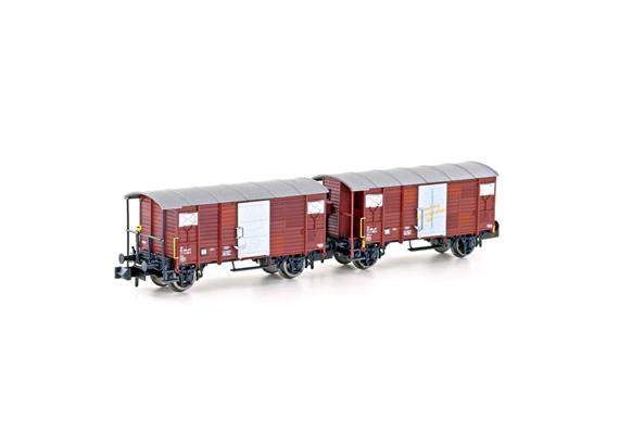 Hobbytrain H24202 Gedeckte Güterwagen Set 2-tlg K2 SBB, Spur N