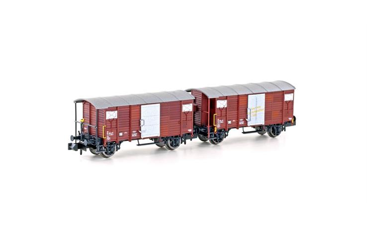 Hobbytrain H24202 Gedeckte Güterwagen Set 2-tlg K2 SBB, Spur N