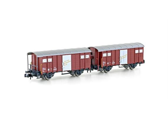 Hobbytrain H24251 Ged. Güterwagen Set 2-tlg K3 SBB, Spur N