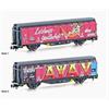 Hobbytrain H24665 Schiebewandwagen Hbbillns Graffiti SBB, Spur N