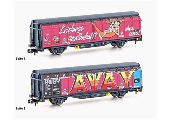 Hobbytrain H24665 Schiebewandwagen Hbbillns Graffiti SBB, Spur N