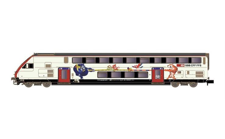 Hobbytrain H25123 Doppelstock Steuerwagen IC2020 Refit Bt SBB, Spur N