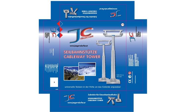 Jägerndorfer 50200 Stützen zu Umlaufseilhahn 1:32, Inhalt 2 Stützen