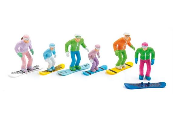 Jägerndorfer 54300 6 Figuren stehend mit Head Snowboards