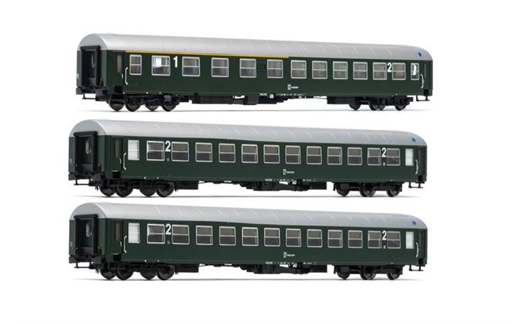 Jägerndorfer 61304 UIC-X Reisezugwagen 3-tlg grün ÖBB, Spur N