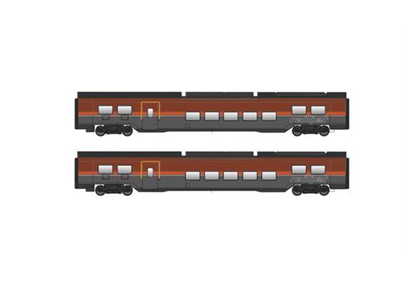 Jägerndorfer 72220 2-tlg. Railjet 2 - Garnitur "DANI" der ÖBB, H0 DC