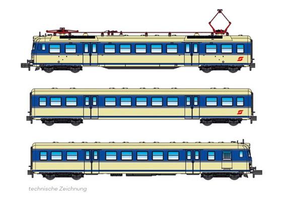 Jägerndorfer 73020 Zugset 3-tlg Rh 4030.220 ÖBB, Spur N