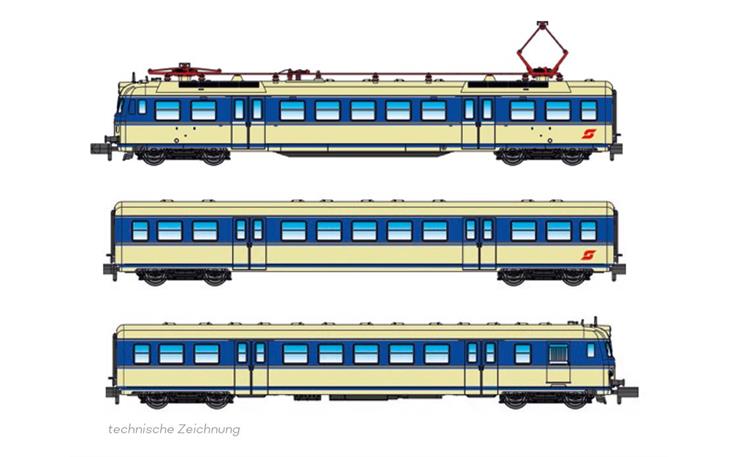 Jägerndorfer 73020 Zugset 3-tlg Rh 4030.220 ÖBB, Spur N