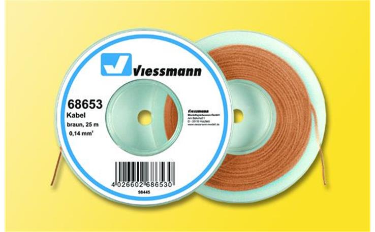 Kabel 25 m, 0,14 mm², braun