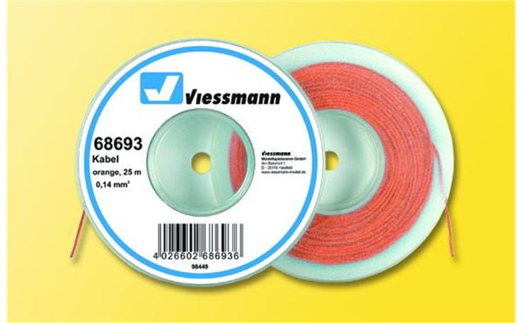 Kabel 25 m, 0,14 mm², orange