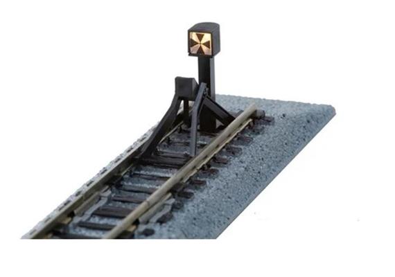 Kato 20-064 Prellbock beleuchtet, Profil mit Gleis, 66 mm, Spur N