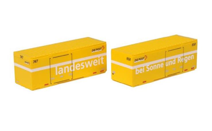 Kato 7074104 RhB POST Container "landesweit 474, bei Sonne und Regen 850", Spur N