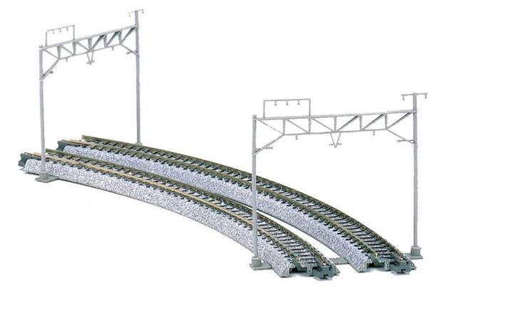 Kato 7078521 Oberleitungsmasten, 2-gleisig, ohne Mastenbasis, 8 Stk.