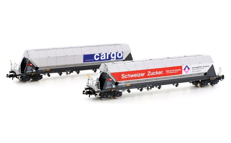 Kato H23467 Zuckerwagen Set 2-tlg Tagnppss "Zuckertransport" SBB, Spur N