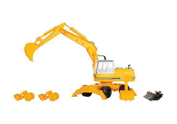 Kibri 11264 Mobilbagger LIEBHERR A922 mit fünf Anbaugeräten, H0