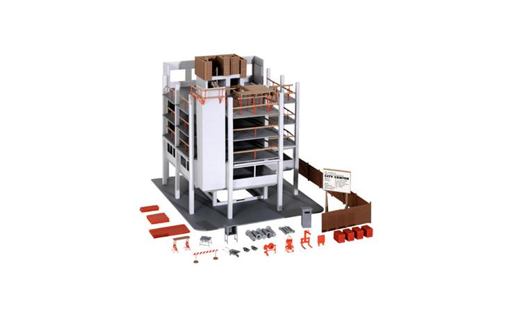 Kibri 38537 Gebaeude-Rohbau mit Bauste H0