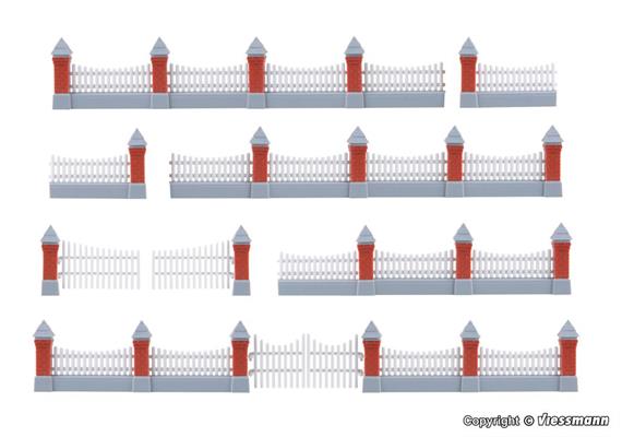 Kibri 38630 H0 Zaun gemauert 77 cm