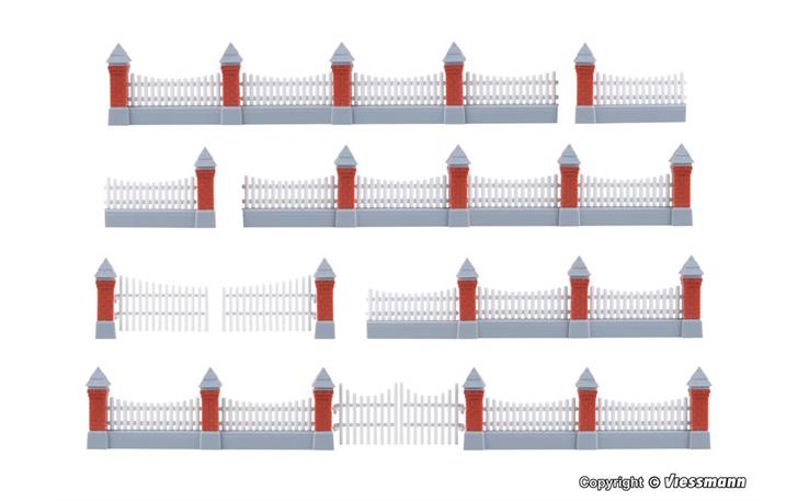 Kibri 38630 H0 Zaun gemauert 77 cm