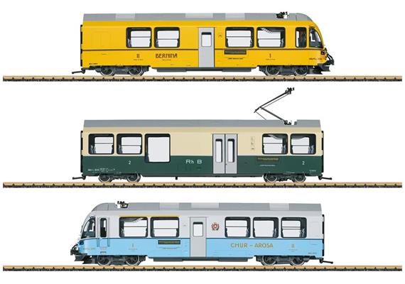 LGB 22227 Triebzug ABe 8/12 Allegra Ahnenzug 3-tlg RhB, Spur G mfx Digital Sound