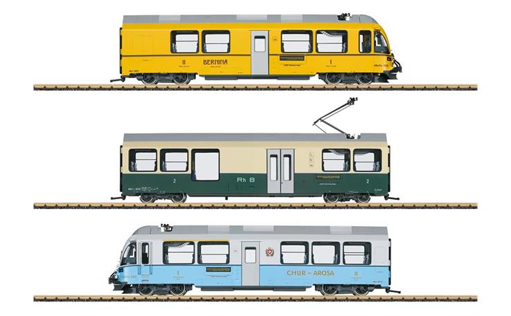 LGB 22227 Triebzug ABe 8/12 Allegra Ahnenzug 3-tlg RhB, Spur G mfx Digital Sound