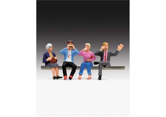 LGB 53008 Figuren-Set Speisewagenfiguren sitzend 4-tlg, Spur G