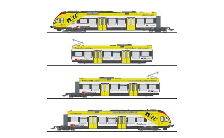 Liliput 133863 Triebzug RABe 521 521 Muttenz, FHNW, SBB, H0 DC