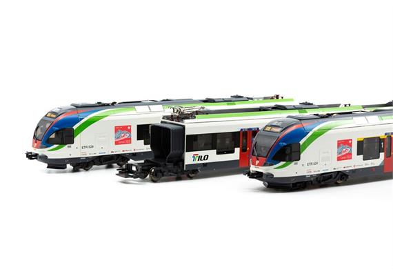 Liliput 133984 TILO Triebzug ETR 524 4-tlg Monte Ceneri, H0 DC Analog  Sonderserie Schweiz