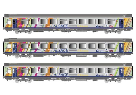 LS 40282 Schnellzugwagenset 3-tlg "Alsace S'Elass" SNCF, H0