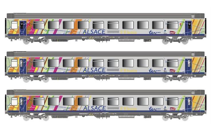 LS 40282 Schnellzugwagenset 3-tlg "Alsace S'Elass" SNCF, H0