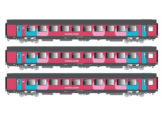 LS 40995 Personenwagenset 3-tlg OUIGO SNCF, H0