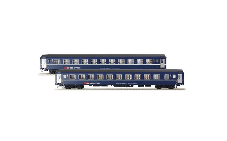 LS 47324 Bcm + Bcm, blue, new logo 11 compartments, roof blue/grey / Ep. IV-V / SBB /