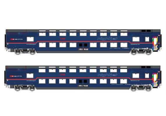 LS 97000N Doppelstockwagenset 2- tlg ÖBB NIGHTJET, Spur N