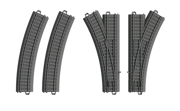 Märklin 023401 Kunststoffgleis Weichen-Set, H0