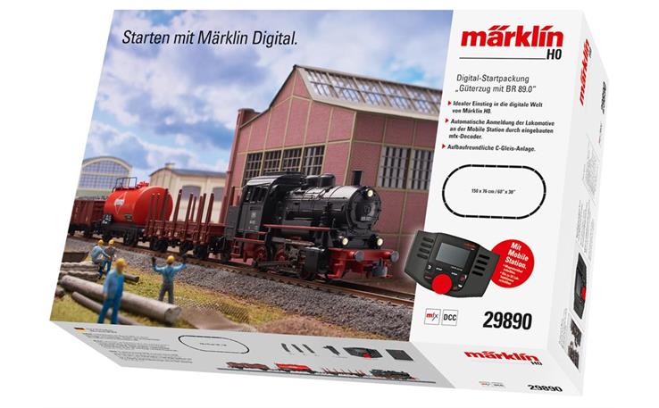 Märklin 029890 Digital-Startpackung Güterzug mit BR 89 + Wagen DB, H0 AC mfx Digital Sound