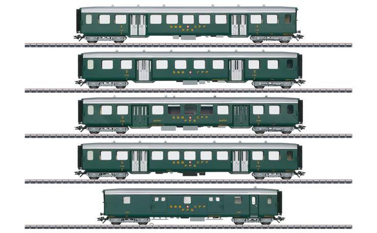 Märklin 043369 Leichtstahlwagen-Set 5-tlg SBB, H0 AC