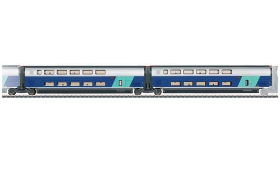 Märklin 043433 Ergänzungswagen-Set 2 zum TGV Euroduplex 2-tlg SNCF, H0 AC