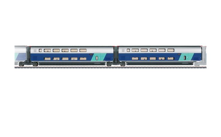 Märklin 043433 Ergänzungswagen-Set 2 zum TGV Euroduplex 2-tlg SNCF, H0 AC