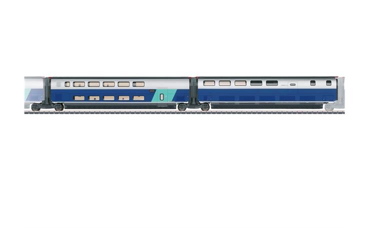 Märklin 043443 Ergänzungswagen-Set 3 zum TGV Euroduplex 2-tlg SNCF, H0 AC