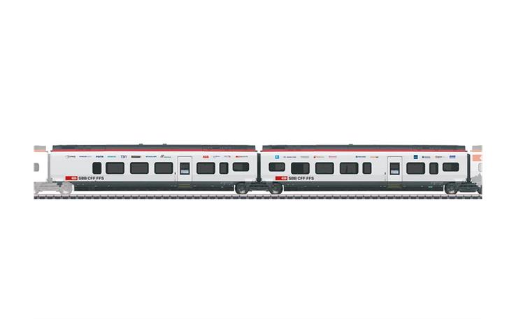 Märklin 043467 Ergänzungswagen-Set 2 zum RABe 501 Giruno "Schweiz/Italien" SBB, H0 AC