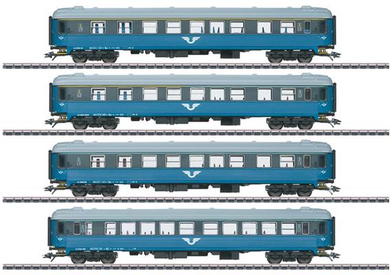 Märklin 043787 Personenwagen-Set B1 4-tlg SJ, H0 AC