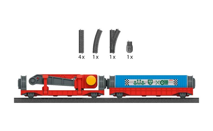 Märklin 044347 Ergänzungspackung Verladung mit zwei Wagen und Gleis, H0