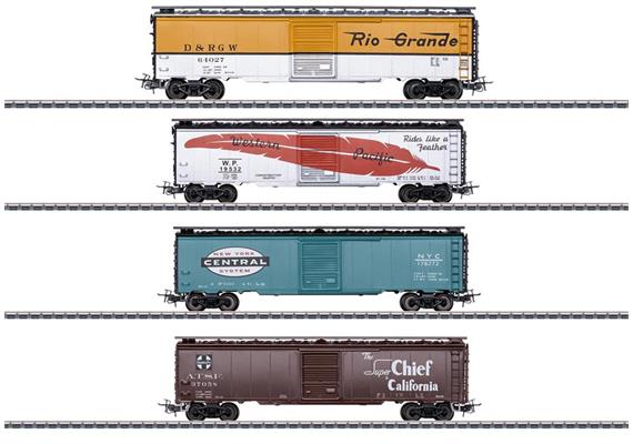 Märklin 045712 US-Box-Car Set 4-tlg MHI, H0 AC