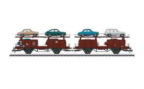 Märklin 046129 Autotransportwagen-Paar Laaes mit VW Autos beladen DB, H0