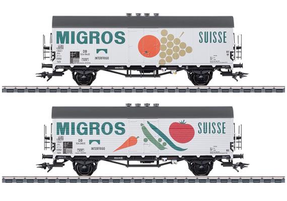 Märklin 046173 Kühlwagen-Set 2-tlg Migros DB, H0 AC